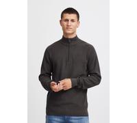 Troyer BLEND "BHCodford", Herren, Gr. XXL, phantom grau, Feinstrick, 100% Baumwolle, unifarben, regular fit hüftlang, ohne Ausschnitt, eingesetzt, Pullover Troyer, Schicker Pullover mit Reißverschluss