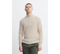 Troyer BLEND "BHCodford", Herren, Gr. XL, grau (oyster gray), Feinstrick, 100% Baumwolle, unifarben, regular fit hüftlang, ohne Ausschnitt, eingesetzt, Pullover Troyer, Schicker Pullover mit Reißversc