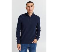 Troyer BLEND "BHCodford", Herren, Gr. XXL, blau (marineblaus), Feinstrick, 100% Baumwolle, unifarben, regular fit hüftlang, ohne Ausschnitt, eingesetzt, Pullover Troyer, Schicker Pullover mit Reißvers