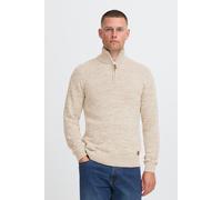 Troyer BLEND "BHDanni", Herren, Gr. 3XL, bone weiß, Grobstrick, 70% Baumwolle (Recycled), 30% Polyester (Recycled), meliert, normal normal, hoch geschlossener Ausschnitt, Pullover Troyer, Klassischer