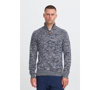 Troyer BLEND "BHDanni", Herren, Gr. L, blau (marineblaus), Grobstrick, 70% Baumwolle (Recycled), 30% Polyester (Recycled), meliert, normal normal, hoch geschlossener Ausschnitt, Pullover, Klassischer