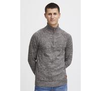 Blend BHDanovan Herren Strickpullover Troyer Feinstrick Pullover mit Troyerkragen Reißverschluss Rippbündchen Baumwollmischung Regular fit, Größe:M, Farbe:Pewter Mix (70817)