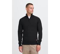 Troyer BLEND "BHFilip", Herren, Gr. M, schwarz, Feinstrick, 70% Baumwolle (Recycled), 30% Polyester (Recycled), unifarben, normal normal, hoch geschlossener Ausschnitt, Pullover Troyer, Stilvoller Tro
