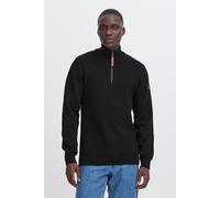 Troyer BLEND "BHMFINTOS", Herren, Gr. XL, schwarz, Feinstrick, 70% Baumwolle (Recycled), 30% Polyester (Recycled), unifarben, normal normal, hoch geschlossener Ausschnitt, Pullover Troyer, Stilvoller