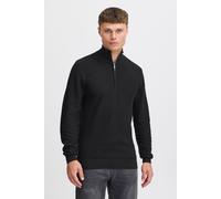 Troyer BLEND "BHGomaza", Herren, Gr. L, schwarz, Feinstrick, 100% Baumwolle, unifarben, Basic, regular fit normal, ohne Ausschnitt, eingesetzt, Pullover Troyer, Stilvoller Troyer mit Reißverschluss (4