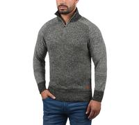 Troyer BLEND "BHGrandolf", Herren, Gr. L, schwarz, Grobstrick, 100% Baumwolle, regular fit, ohne Ausschnitt, Raglanärmel, Pullover Troyer, Grobstrick-Troyer mit Stehkragen (91555449-L) schwarz