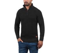 Troyer BLEND "BHGrandolf", Herren, Gr. M, charcoal, Grobstrick, 100% Baumwolle, regular fit, ohne Ausschnitt, Raglanärmel, Pullover Troyer, Grobstrick-Troyer mit Stehkragen (19021868-M) charcoal