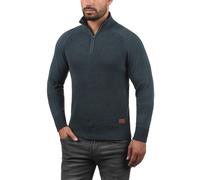 Troyer BLEND "BHGrandolf", Herren, Gr. M, navy, Grobstrick, 100% Baumwolle, regular fit, ohne Ausschnitt, Raglanärmel, Pullover Troyer, Grobstrick-Troyer mit Stehkragen (93740956-M) navy