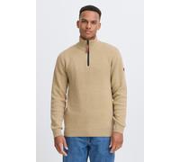 Troyer BLEND "BHMFINTOS", Herren, Gr. S, crockery, Feinstrick, 70% Baumwolle (Recycled), 30% Polyester (Recycled), unifarben, normal normal, hoch geschlossener Ausschnitt, Pullover Troyer, Stilvoller