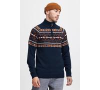 Troyer BLEND "BHNilo", Herren, Gr. S, marineblaus, Grobstrick, 100% Polyacryl, regular fit, Pullover Troyer, Klassischer Troyer mit Reißverschluss (67567250-S) marineblaus