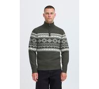 Troyer BLEND "BHNolan", Herren, Gr. L, charcoal mix, Grobstrick, 100% Polyacryl, normal normal, hoch geschlossener Ausschnitt, Pullover Troyer, Klassischer Troyer mit Norweger-Muster (85196232-L) char