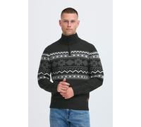 Troyer BLEND "BHNolan", Herren, Gr. S, schwarz, Grobstrick, 100% Polyacryl, normal normal, hoch geschlossener Ausschnitt, Pullover Troyer, Klassischer Troyer mit Norweger-Muster (12706013-S) schwarz