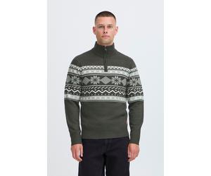 Troyer BLEND "BHNolan", Herren, Gr. XL, charcoal mix, Grobstrick, 100% Polyacryl, normal normal, hoch geschlossener Ausschnitt, Pullover Troyer, Klassischer Troyer mit Norweger-Muster (85196232-XL) ch