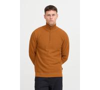 Troyer BLEND "BHPullover", Herren, Gr. L, caramel café, Web, 100% Baumwolle, unifarben, regular fit, ohne Ausschnitt, eng, Pullover Troyer, Stilvoller Troyer mit Reißverschluss (27751217-L) caramel ca