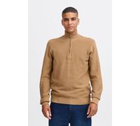 Troyer BLEND "BHPullover", Herren, Gr. L, otter, Feinstrick, 100% Baumwolle, unifarben, slim fit normal, ohne Ausschnitt, Pullover Troyer, Stilvoller Troyer mit Reißverschluss (20909712-L) otter