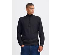 Blend BHPullover Herren Strickpullover Troyer Feinstrick Pullover mit Troyerkragen Rippbündchen 100% Baumwolle Slim fit, Größe:L, Farbe:Black (194007)