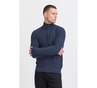 Troyer BLEND "BHPullover", Herren, Gr. M, marineblaus, Web, 100% Baumwolle, unifarben, regular fit, ohne Ausschnitt, eng, Pullover Troyer, Stilvoller Troyer mit Reißverschluss (79913436-M) marineblaus