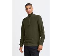 Troyer BLEND "BHPullover", Herren, Gr. XXL, forest night, Feinstrick, 100% Baumwolle, unifarben, slim fit normal, ohne Ausschnitt, Pullover, Stilvoller Troyer mit Reißverschluss (75307954-XXL) forest