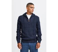 Troyer BLEND "BHPullover", Herren, Gr. XXL, marineblaus, 80% Polyacryl, 20% Baumwolle, regular fit, ohne Ausschnitt, eingesetzt, Pullover Troyer, Klassischer Troyer mit Reißverschluss (48815000-XXL) m