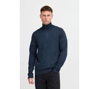 Troyer BLEND "BHPullover", Herren, Gr. XXL, blau (marineblaus), 78% Viskose, 22% Polyester, unifarben, regular fit, ohne Ausschnitt, eng, Pullover Troyer, Stilvoller Troyer mit Reißverschluss (5775016