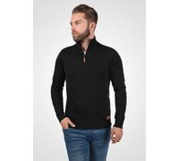 Blend BHRobin Herren Strickpullover Troyer Feinstrick Pullover mit Troyerkragen Rippbündchen Baumwollmischung Regular fit, Größe:L, Farbe:Black (70155)