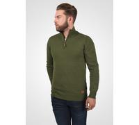 Blend BHRobin Herren Strickpullover Troyer Feinstrick Pullover mit Troyerkragen Rippbündchen Baumwollmischung Regular fit, Größe:M, Farbe:Burnt Olive (77011)