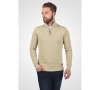Blend BHRobin Herren Strickpullover Troyer Feinstrick Pullover mit Troyerkragen Rippbündchen Baumwollmischung Regular fit, Größe:M, Farbe:Sand Mix (70810)