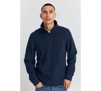 Troyer BLEND "BHSweatshirt", Herren, Gr. M, blau (marineblaus), Sweatware, 100% Polyester, unifarben, regular fit normal, ohne Ausschnitt, eingesetzt, Pullover Troyer, Stilvoller Sweat-Troyer mit Steh