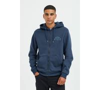 Blend He BHSweatshirt Herren Sweatjacke Kapuzenjacke Hoodie mit Kapuze mit Kordelzug Print Kängurutasche Reißverschluss Regular fit, Größe:M, Farbe:Dress Blues (194024)