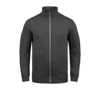 Blend BHAlio Herren Sweatjacke Cardigan Sweater mit Reißverschluss Stehkragen Rippbündchen Baumwollmischung Regular fit, Größe:L, Farbe:Charcoal (70818)