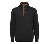 Troyer BLEND "BHAchilias", Herren, Gr. L, schwarz, Sweatware, 60% Baumwolle, 40% Polyester, unifarben, regular fit, ohne Ausschnitt, eingesetzt, Pullover Troyer, Sweatshirt mit Stehkragen (34314640-L)