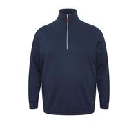 Troyer BLEND "BHAliere Big & Tall", Herren, Gr. 4XL, marineblaus, Sweatware, 60% Baumwolle, 40% Polyester, unifarben, regular fit normal, Rundhals, eingesetzt, Pullover Troyer, Stilvoller Sweat-Troyer