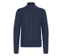 Troyer BLEND "BHBASIM", Jungen, Gr. S, blau (marineblaus), Grobstrick, 50% Baumwolle, 47% Polyacryl, 3% Nylon, Strukturmuster, Basic, normal normal, ohne Ausschnitt, Pullover Troyer, Klassischer Troye