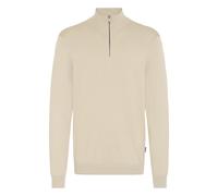Troyer BLEND "BHDAN", Jungen, Gr. M, plaza taupe, Feinstrick, 70% Viskose, 30% Nylon, meliert, Basic, normal normal, ohne Ausschnitt, Pullover Troyer, Stilvoller Troyer mit Reißverschluss (15172733-M)
