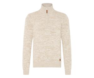 Troyer BLEND "Troyer BHDanni", Herren, Gr. XL, weiß (bone weiß), Obermaterial: 70% Baumwolle CO recyc.. 30% Polyester Pol. recyc.., Pullover Troyer (52004316-XL) bone weiß