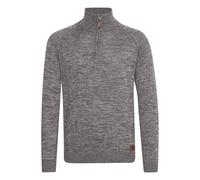 Blend BHDanovan Herren Strickpullover Troyer Feinstrick Pullover mit Troyerkragen Reißverschluss Rippbündchen Baumwollmischung Regular fit, Größe:2XL, Farbe:Pewter Mix (70817)