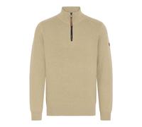 Troyer BLEND "BHMFINTOS", Herren, Gr. M, crockery, Feinstrick, 70% Baumwolle (Recycled), 30% Polyester (Recycled), unifarben, normal normal, hoch geschlossener Ausschnitt, Pullover Troyer, Stilvoller