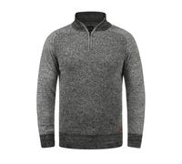 Troyer BLEND "BHGrandolf", Herren, Gr. XL, schwarz, Grobstrick, 100% Baumwolle, regular fit, ohne Ausschnitt, Raglanärmel, Pullover Troyer, Grobstrick-Troyer mit Stehkragen (91555449-XL) schwarz