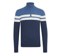 Blend Naresh Herren Strickpullover Troyer Feinstrick Pullover mit Stehkragen aus 100% Baumwolle, Größe:XXL, Farbe:Dress Blues (194024)