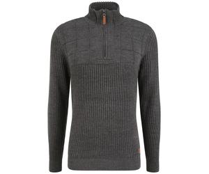 Troyer BLEND "Troyer BHOstuta", Herren, Gr. M, grau (pewter mix), Obermaterial: 100% Polyacryl PAN., Pullover Troyer (15925014-M) pewter mix