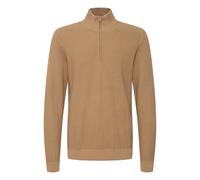 Troyer BLEND "BHPullover", Herren, Gr. XL, otter, Feinstrick, 100% Baumwolle, unifarben, slim fit normal, ohne Ausschnitt, Pullover Troyer, Stilvoller Troyer mit Reißverschluss (20909712-XL) otter