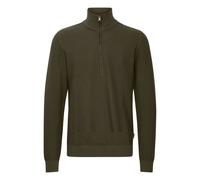 Troyer BLEND "BHPullover", Herren, Gr. XL, forest night, Web, 100% Baumwolle, unifarben, regular fit, ohne Ausschnitt, eng, Pullover Troyer, Stilvoller Troyer mit Reißverschluss (60069815-XL) forest n