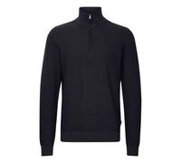 Troyer BLEND "BHPullover", Herren, Gr. XL, schwarz, Feinstrick, 100% Baumwolle, unifarben, slim fit normal, ohne Ausschnitt, Pullover, Stilvoller Troyer mit Reißverschluss (76825865-XL) schwarz