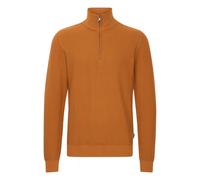 Troyer BLEND "BHPullover", Herren, Gr. XXL, caramel café, Web, 100% Baumwolle, unifarben, regular fit, ohne Ausschnitt, eng, Pullover Troyer, Stilvoller Troyer mit Reißverschluss (27751217-XXL) carame