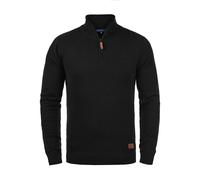 Blend BHRobin Herren Strickpullover Troyer Feinstrick Pullover mit Troyerkragen Rippbündchen Baumwollmischung Regular fit, Größe:3XL, Farbe:Black (70155)