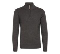 Blend Robin Herren Strickpullover Troyer Feinstrick Pullover Mit Stehkragen Und Reißverschluss, Größe:M, Farbe:Charcoal (70818)