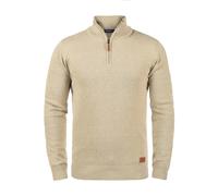 Blend BHRobin Herren Strickpullover Troyer Feinstrick Pullover mit Troyerkragen Rippbündchen Baumwollmischung Regular fit, Größe:XXL, Farbe:Sand Mix (70810)