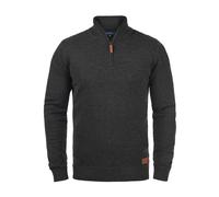 Blend Robin Herren Strickpullover Troyer Feinstrick Pullover Mit Stehkragen Und Reißverschluss, Größe:XXL, Farbe:Charcoal (70818)