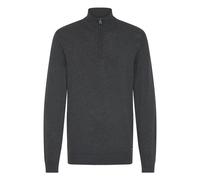 Troyer BLEND "BHWebex", Herren, Gr. L, charcoal mix, Feinstrick, 78% Viskose, 22% Polyester, meliert, Basic, normal normal, hoch geschlossener Ausschnitt, Pullover Troyer, Stilvoller Troyer mit Reißve