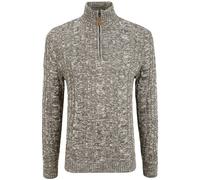 Blend Zotem Herren Strickpullover Troyer Grobstrick Pullover, Größe:M, Farbe:Pewter Mix (200277)